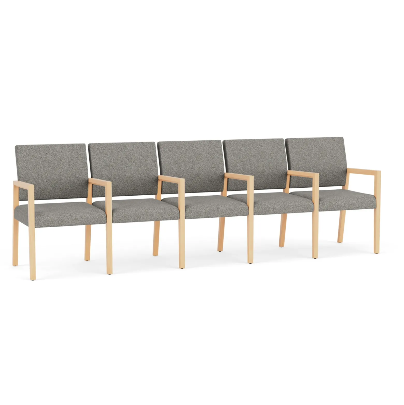 Hampton Five Seat Sofa with Center Arms in Standard Upholstery