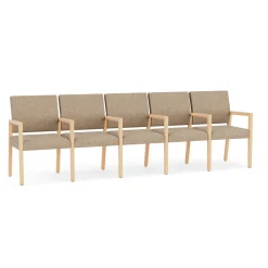 Hampton Five Seat Sofa with Center Arms in Standard Upholstery