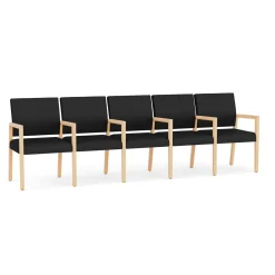 Hampton Five Seat Sofa with Center Arms in Standard Upholstery