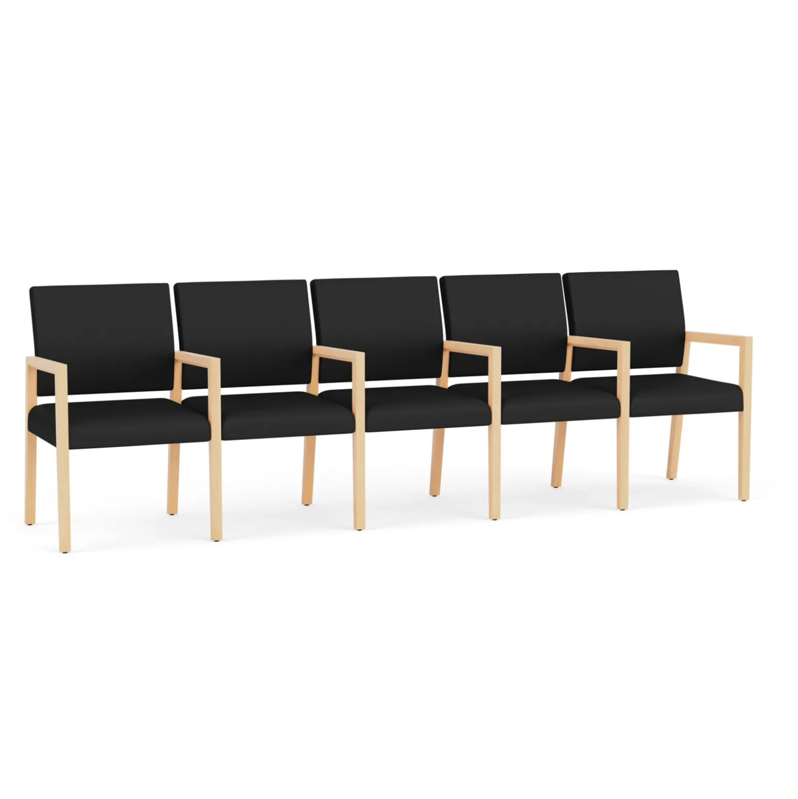 Hampton Five Seat Sofa with Center Arms in Standard Upholstery