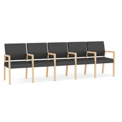 Hampton Five Seat Sofa with Center Arms in Standard Upholstery