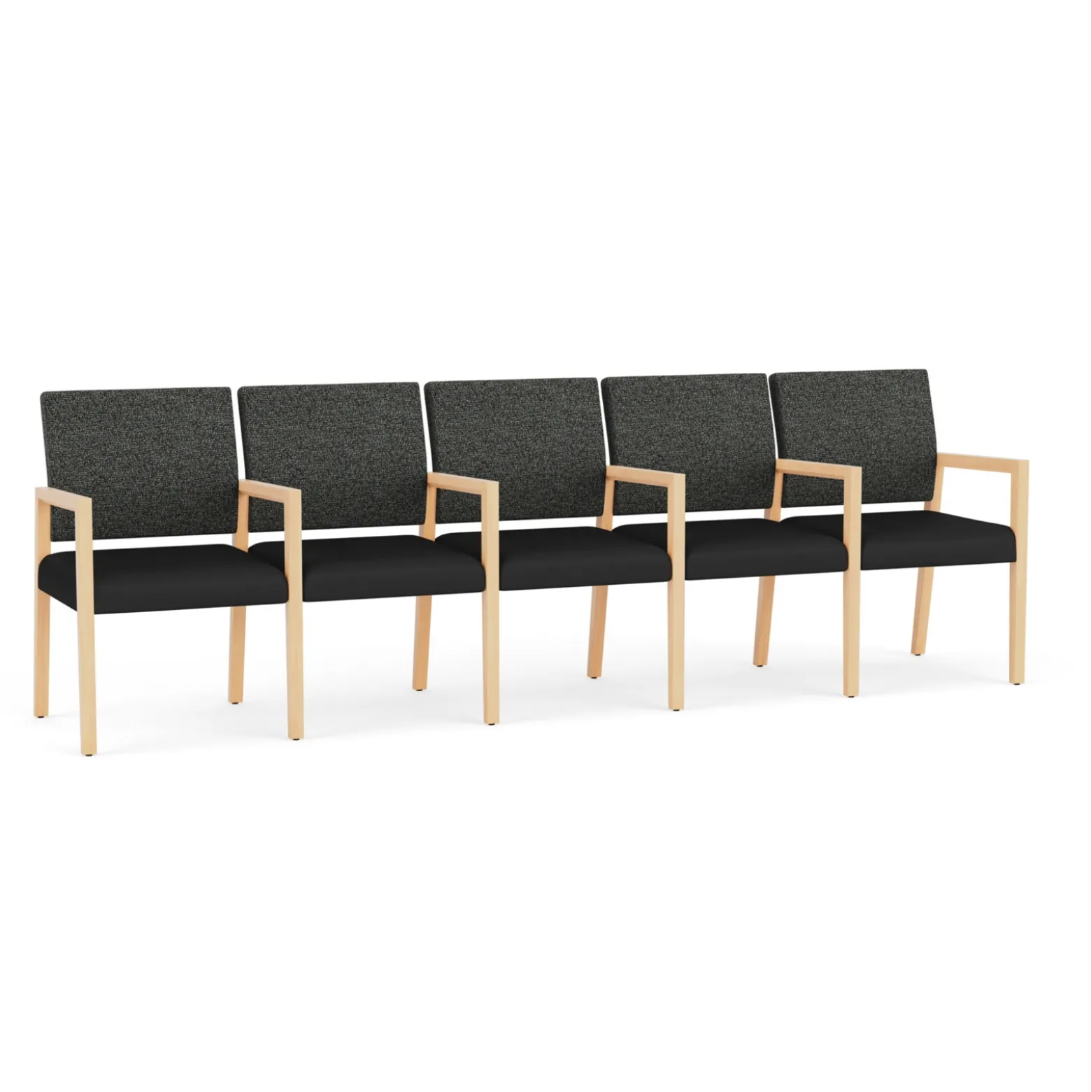 Hampton Five Seat Sofa with Center Arms in Standard Upholstery