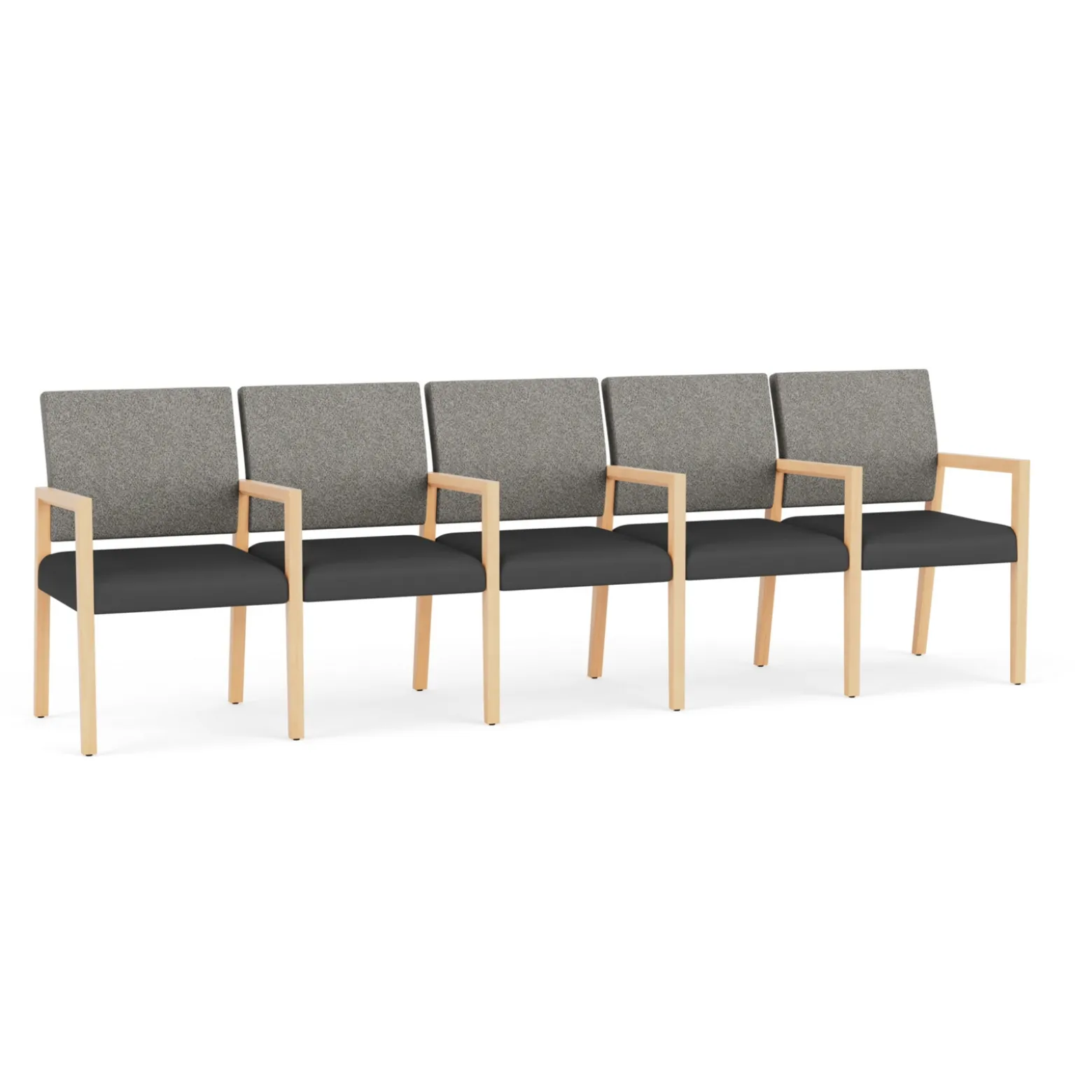 Hampton Five Seat Sofa with Center Arms in Standard Upholstery