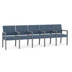 Hampton Five Seat Sofa with Center Arms in Standard Upholstery