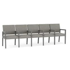 Hampton Five Seat Sofa with Center Arms in Standard Upholstery