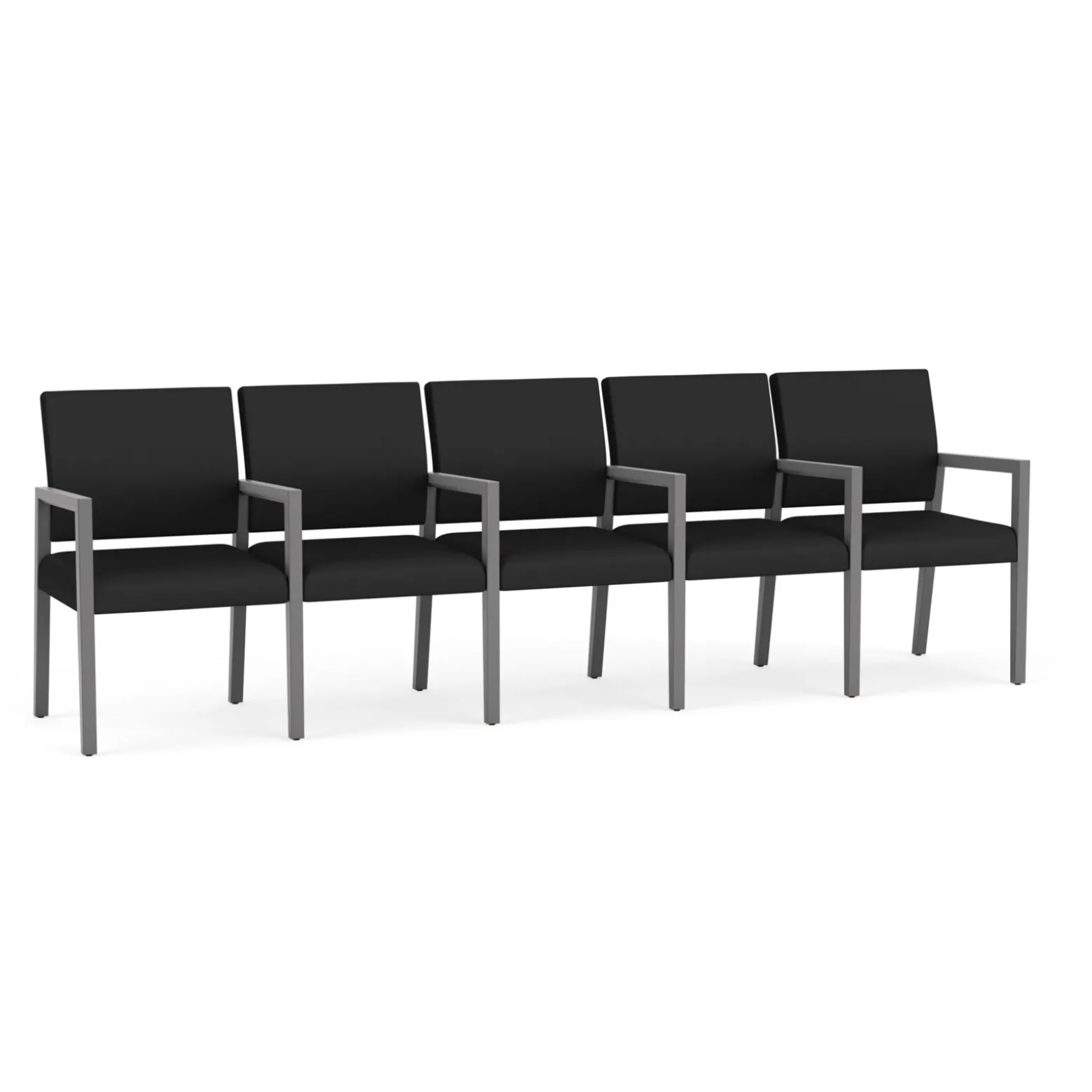 Hampton Five Seat Sofa with Center Arms in Standard Upholstery