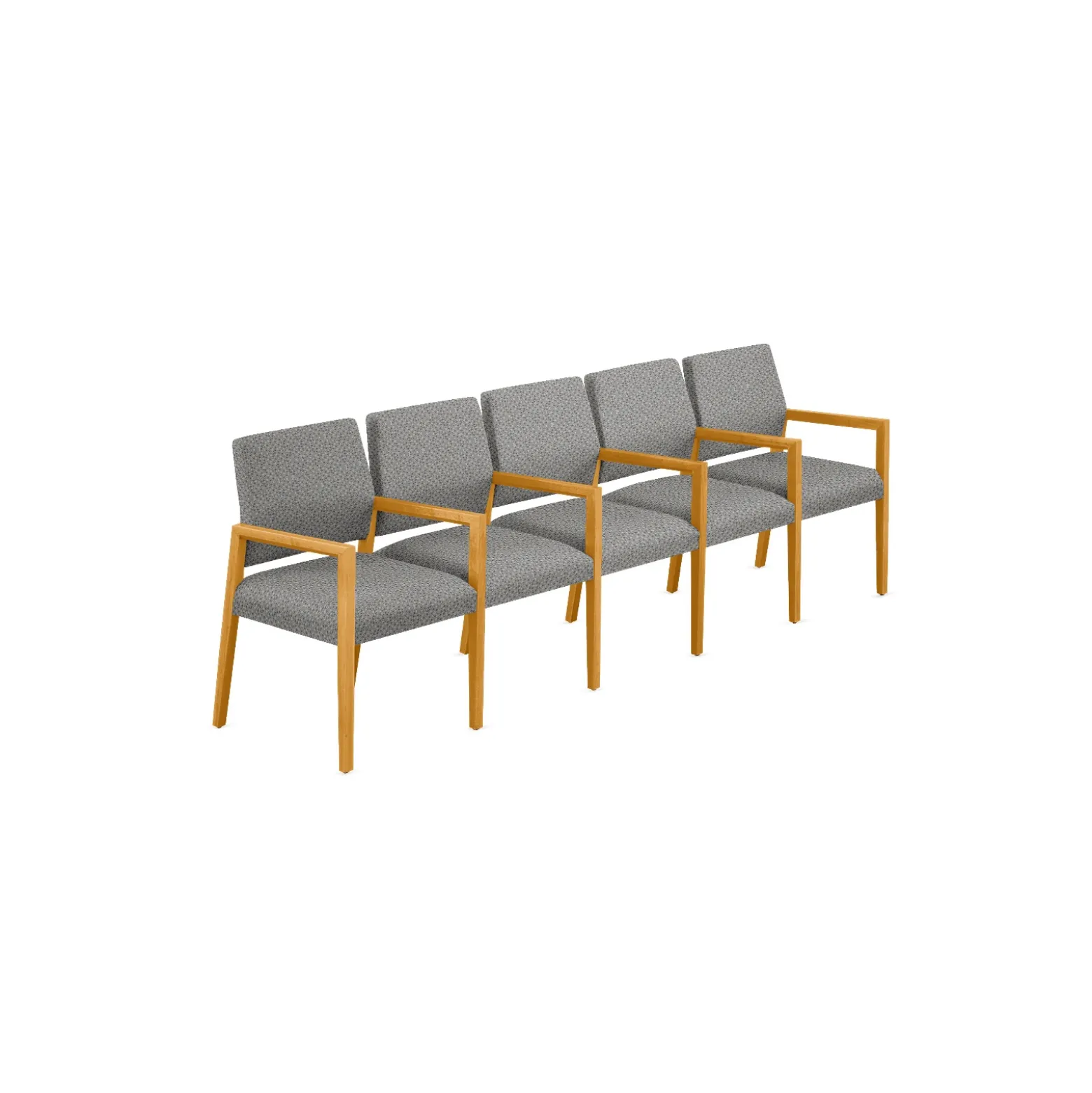 Hampton Five Seat Sofa with Center Arms in Standard Upholstery