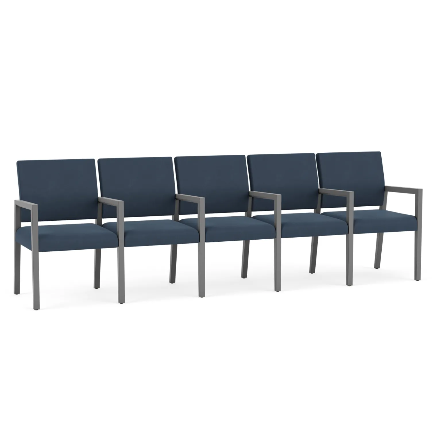 Hampton Five Seat Sofa with Center Arms in Standard Upholstery