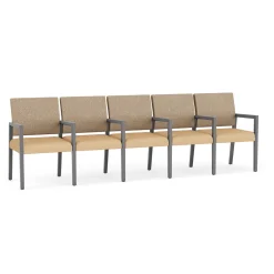 Hampton Five Seat Sofa with Center Arms in Standard Upholstery