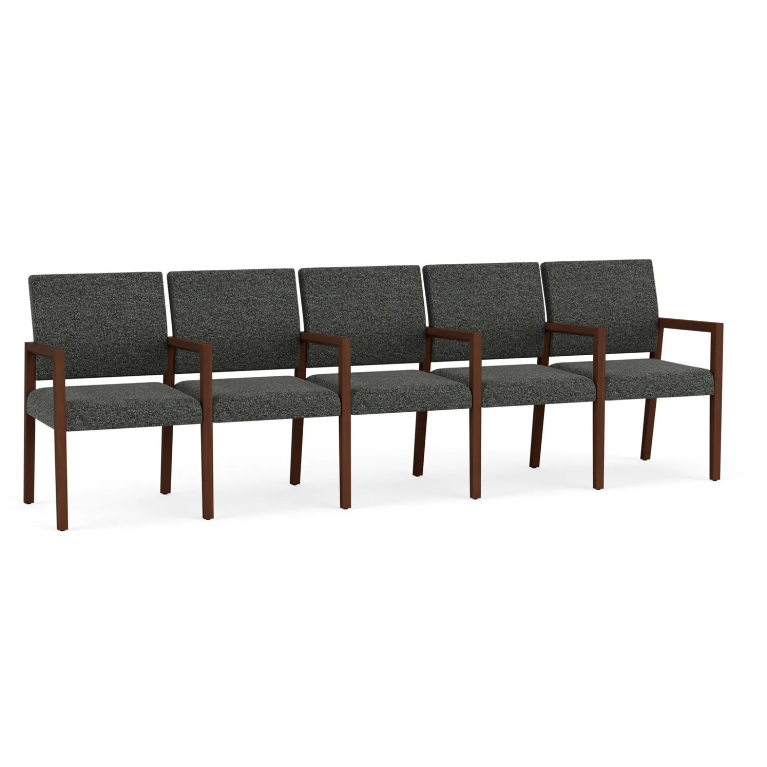 Hampton Five Seat Sofa with Center Arms in Standard Upholstery