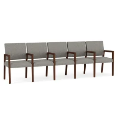 Hampton Five Seat Sofa with Center Arms in Standard Upholstery