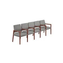Hampton Five Seat Sofa with Center Arms in Standard Upholstery