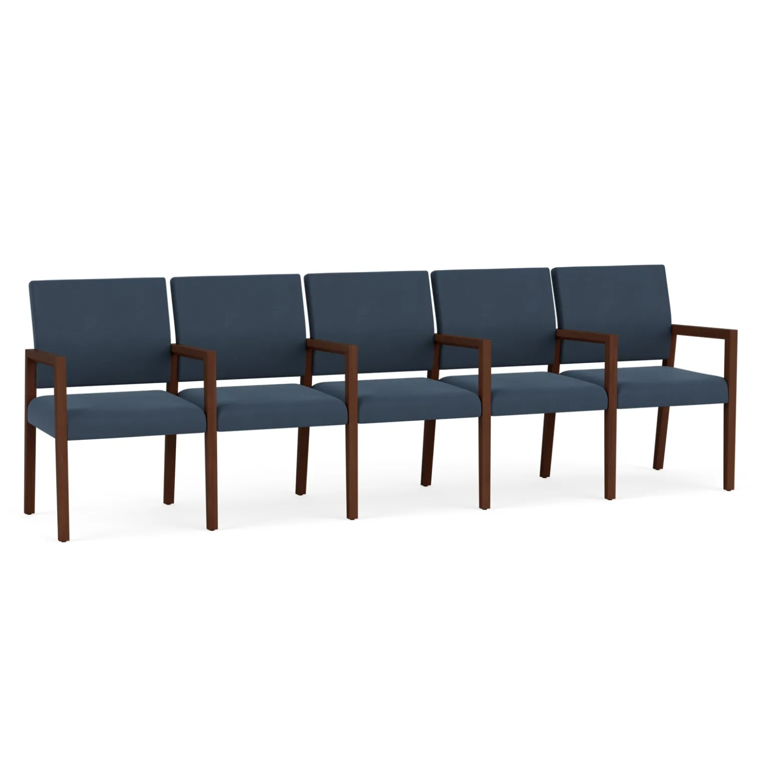Hampton Five Seat Sofa with Center Arms in Standard Upholstery