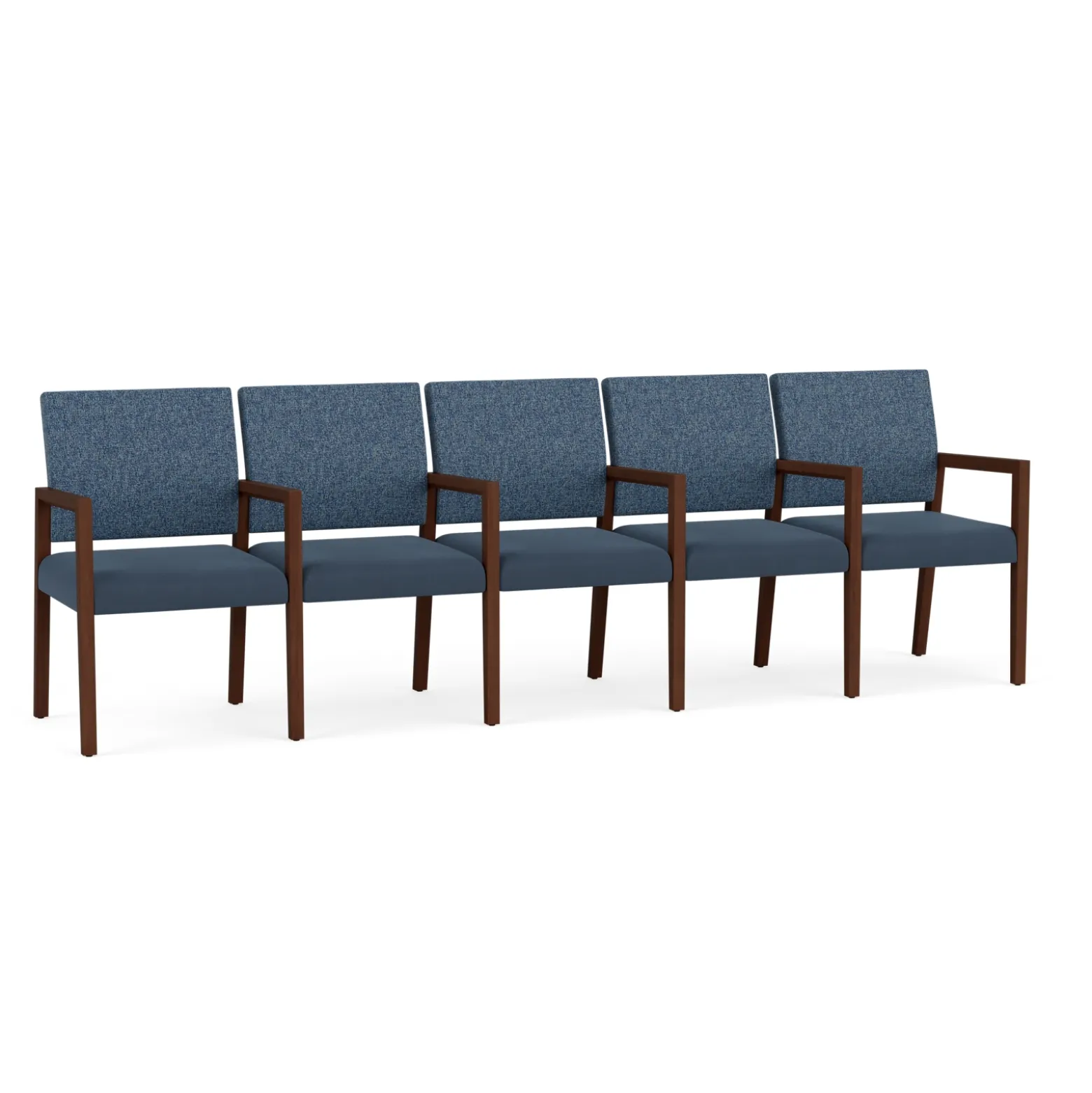Hampton Five Seat Sofa with Center Arms in Standard Upholstery
