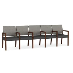 Hampton Five Seat Sofa with Center Arms in Standard Upholstery