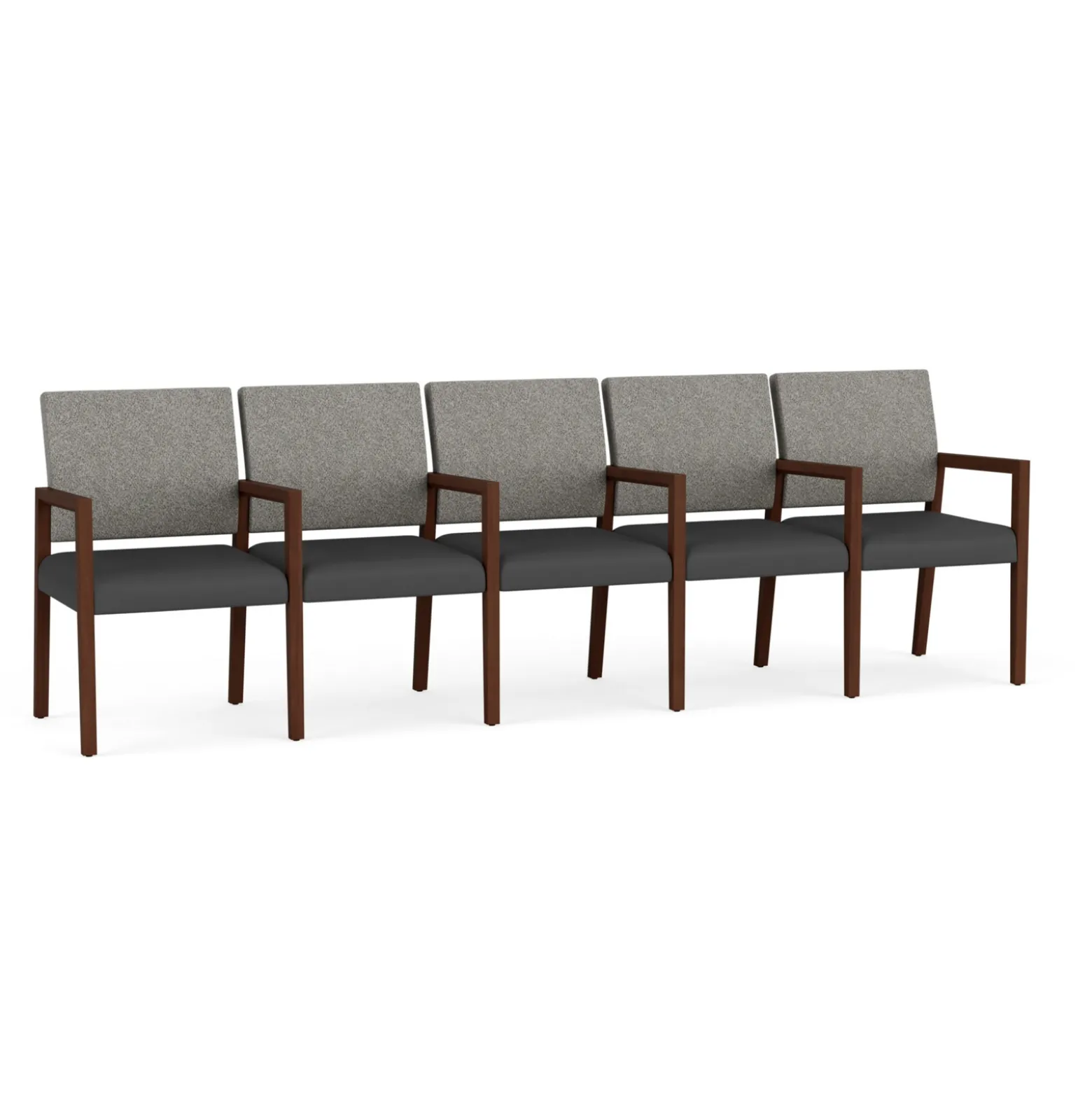 Hampton Five Seat Sofa with Center Arms in Standard Upholstery