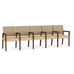 Hampton Five Seat Sofa with Center Arms in Standard Upholstery
