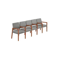 Hampton Five Seat Sofa with Center Arms in Standard Upholstery