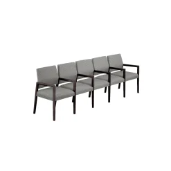 Hampton Five Seat Sofa with Center Arms in Standard Upholstery