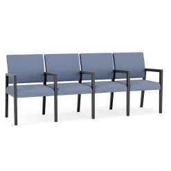 Hampton Four Seat Sofa with Center Arms in Designer Upholstery