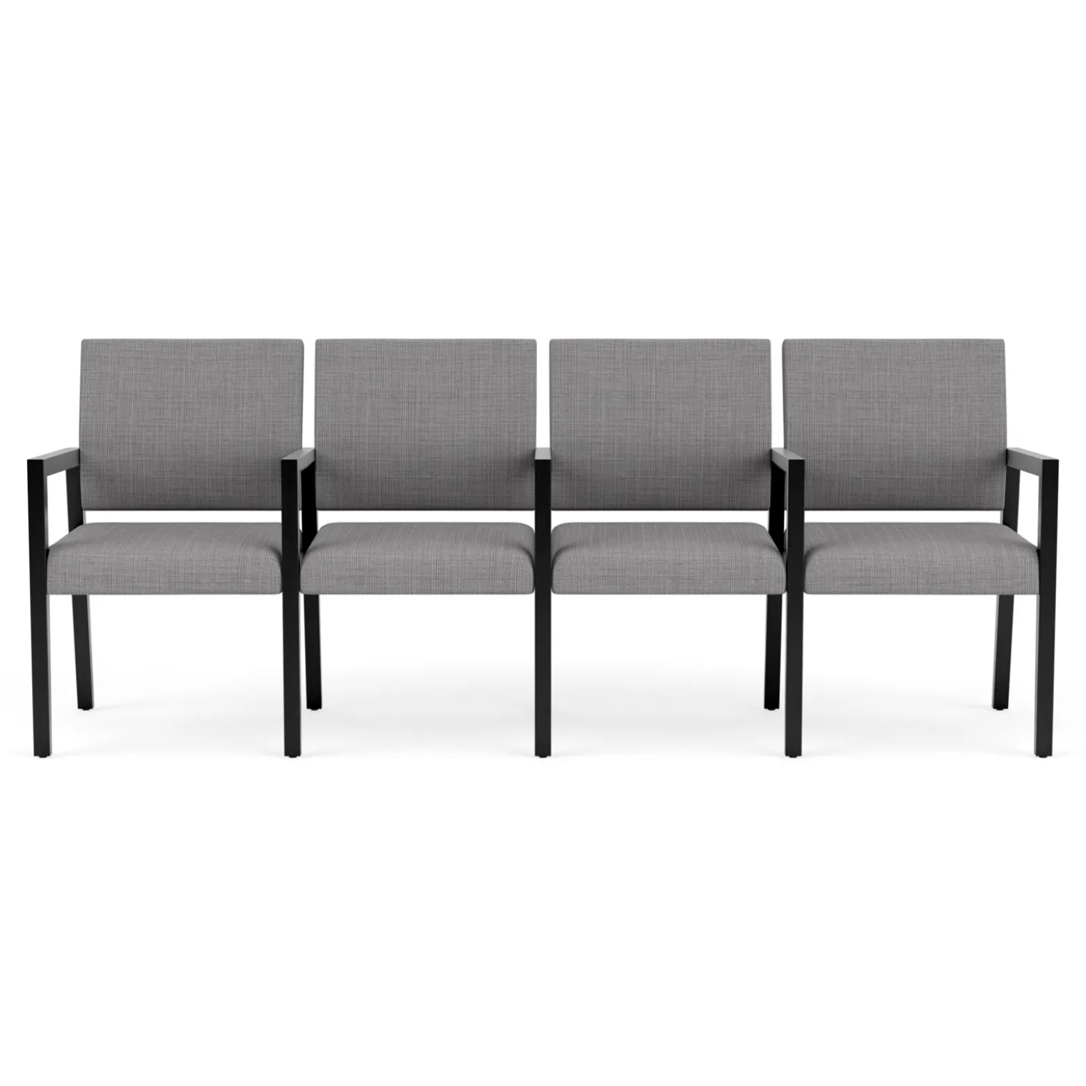 Hampton Four Seat Sofa with Center Arms in Designer Upholstery