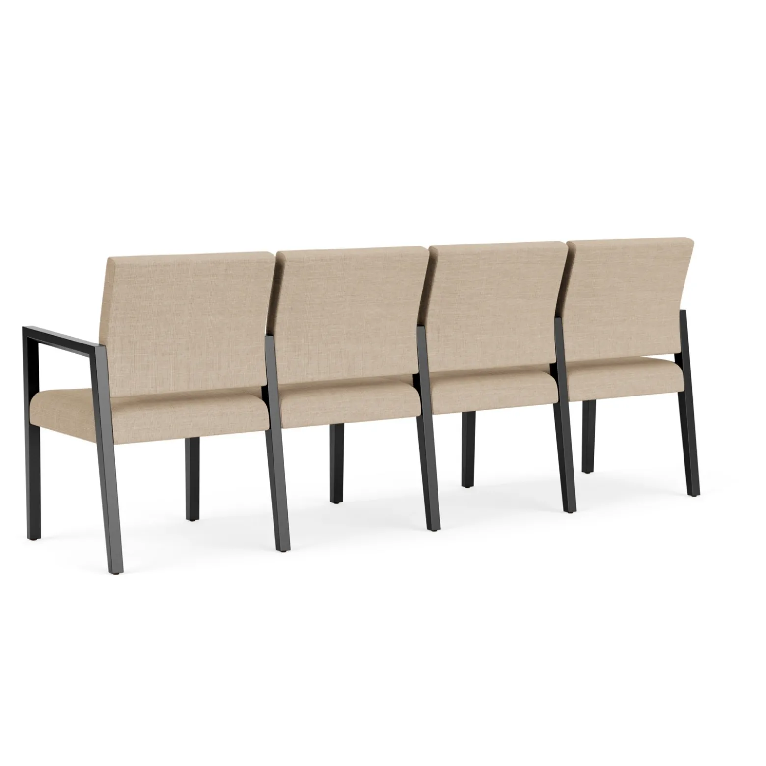 Hampton Four Seat Sofa with Center Arms in Designer Upholstery