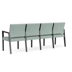 Hampton Four Seat Sofa with Center Arms in Designer Upholstery