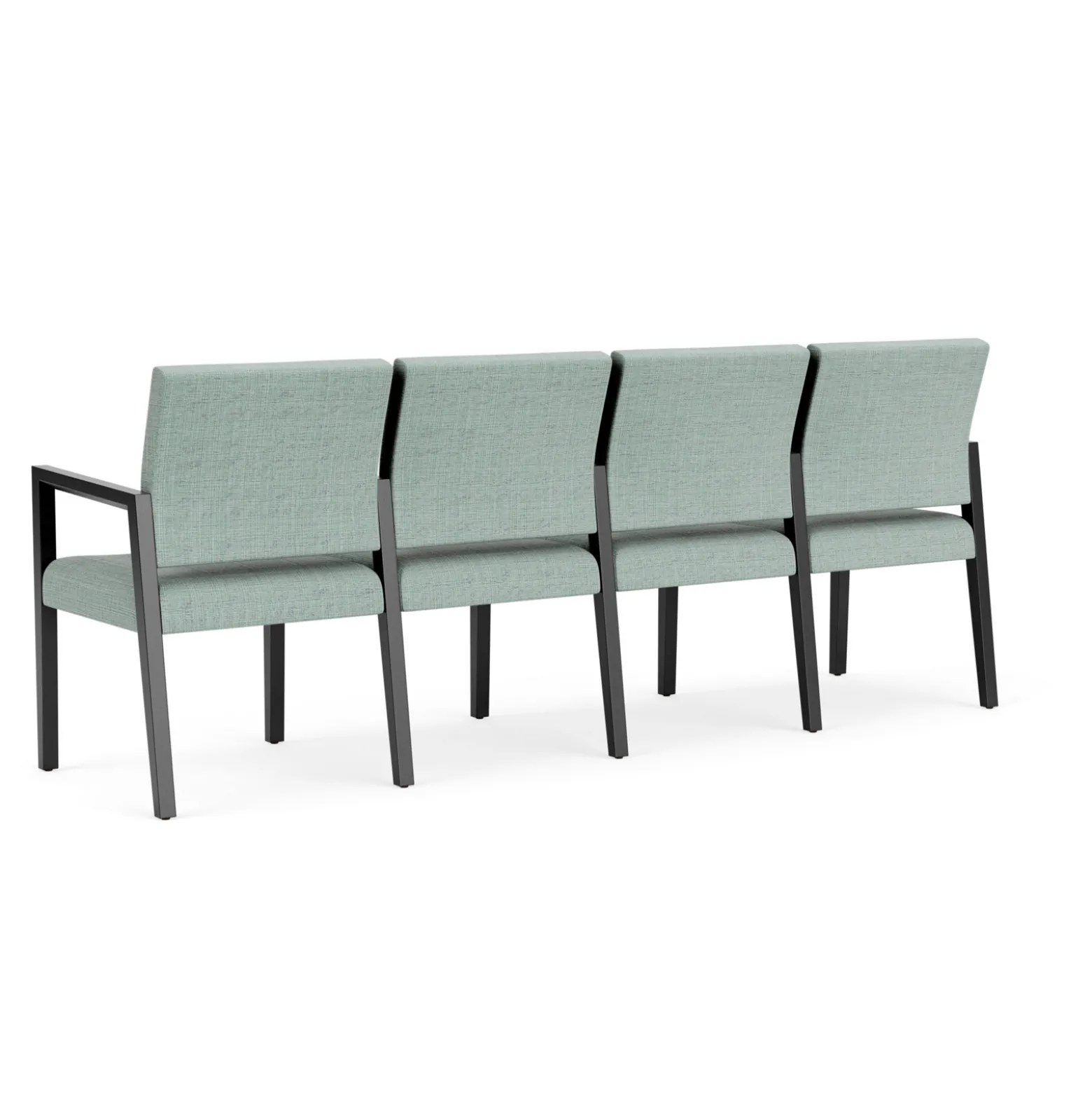 Hampton Four Seat Sofa with Center Arms in Designer Upholstery