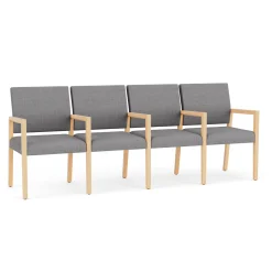 Hampton Four Seat Sofa with Center Arms in Designer Upholstery