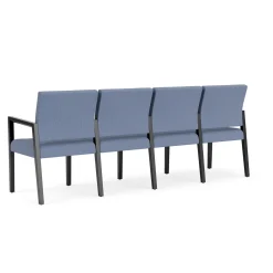 Hampton Four Seat Sofa with Center Arms in Designer Upholstery