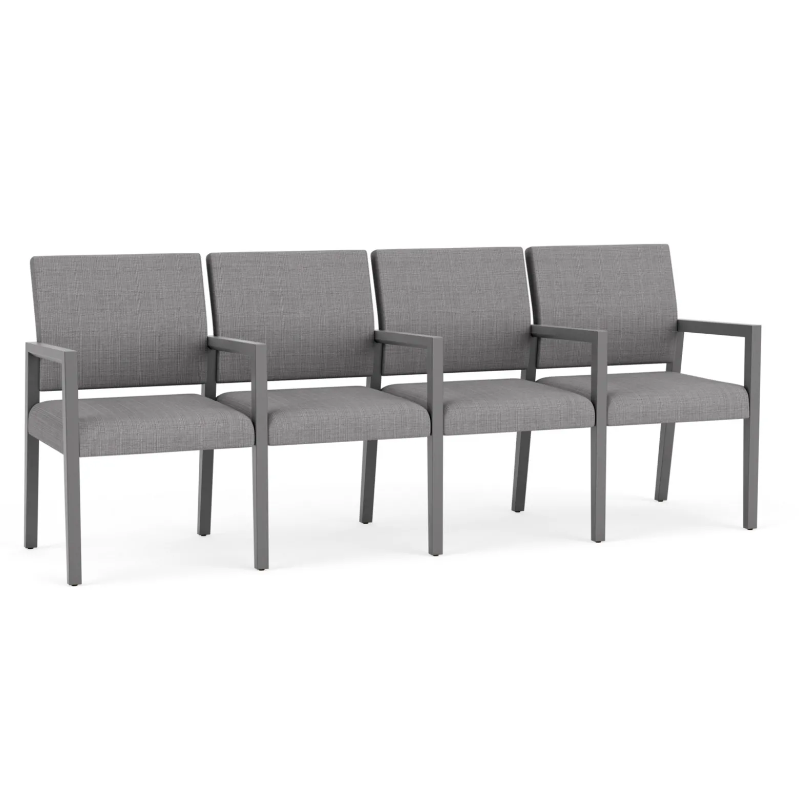 Hampton Four Seat Sofa with Center Arms in Designer Upholstery
