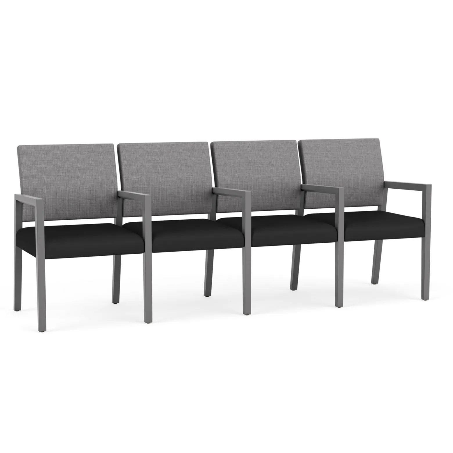 Hampton Four Seat Sofa with Center Arms in Designer Upholstery