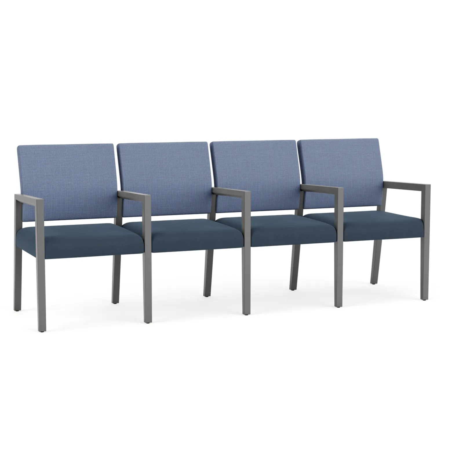 Hampton Four Seat Sofa with Center Arms in Designer Upholstery