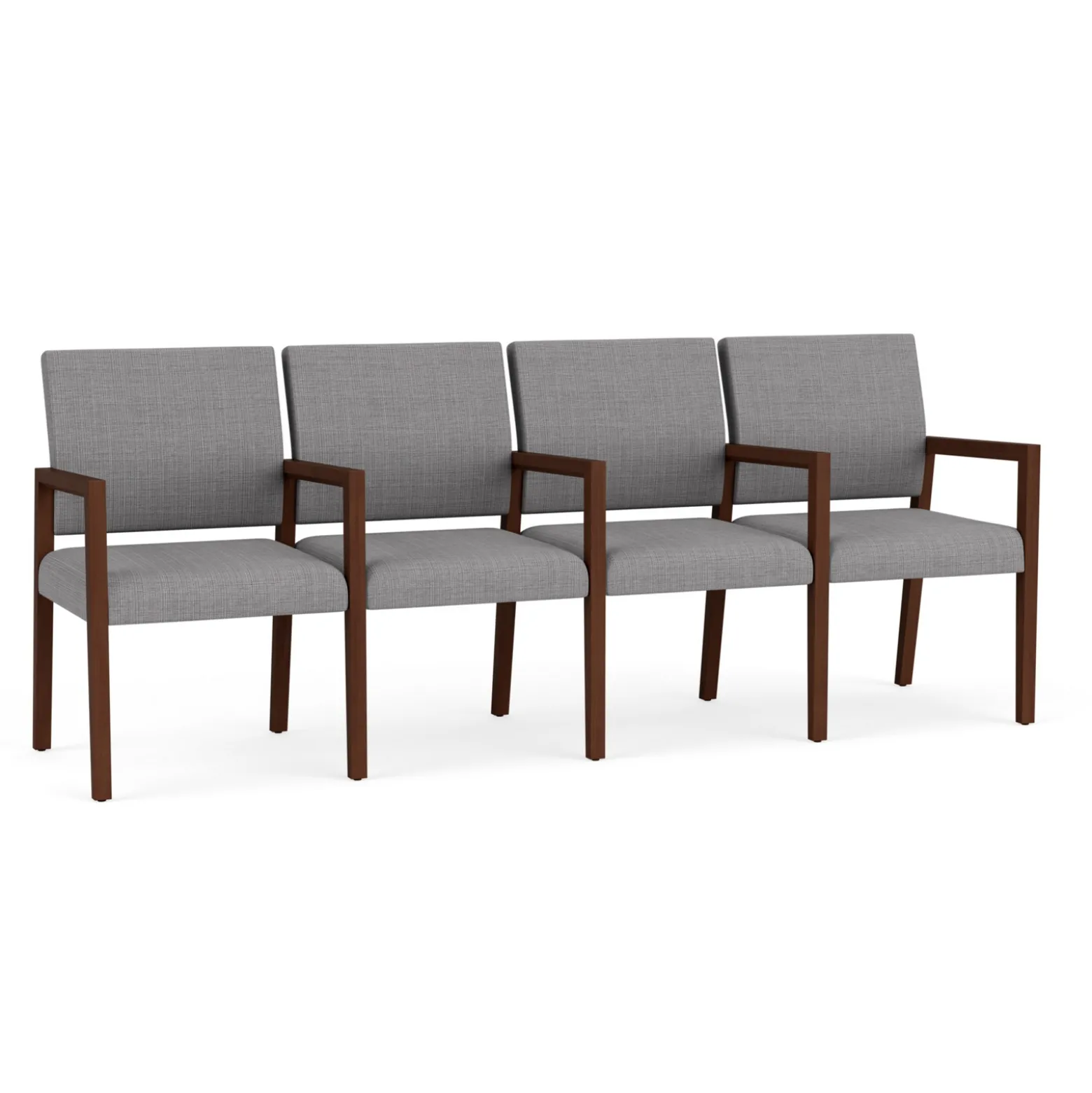 Hampton Four Seat Sofa with Center Arms in Designer Upholstery
