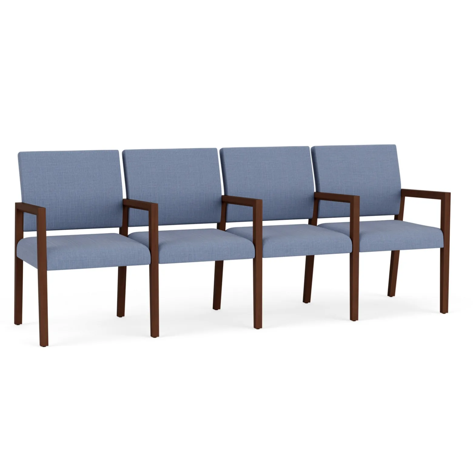 Hampton Four Seat Sofa with Center Arms in Designer Upholstery