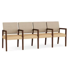Hampton Four Seat Sofa with Center Arms in Designer Upholstery