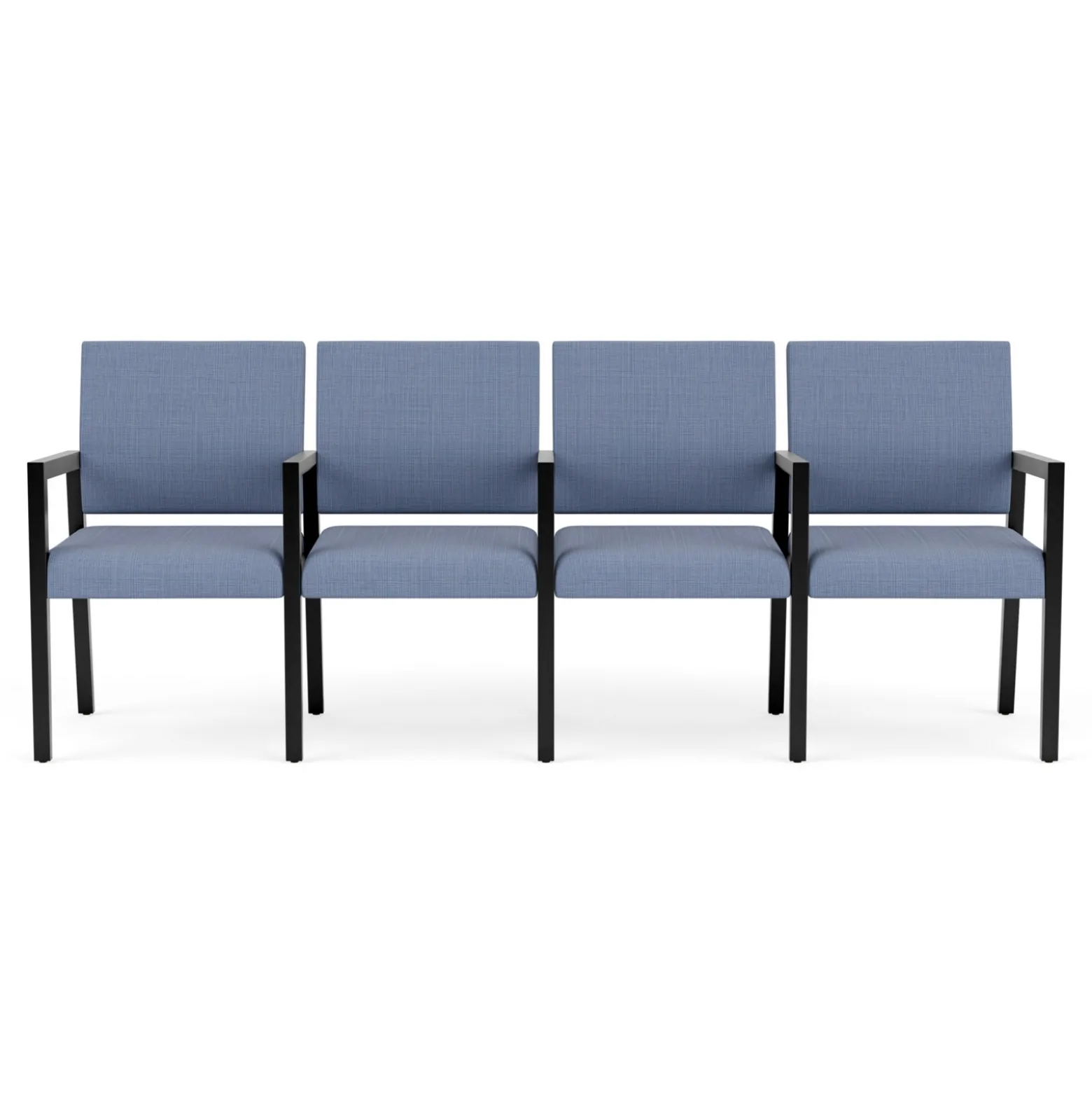 Hampton Four Seat Sofa with Center Arms in Designer Upholstery
