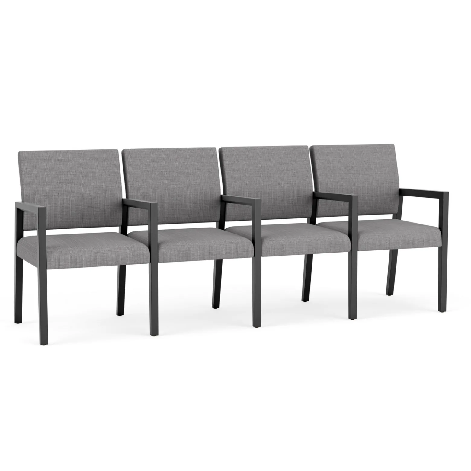 Hampton Four Seat Sofa with Center Arms in Designer Upholstery