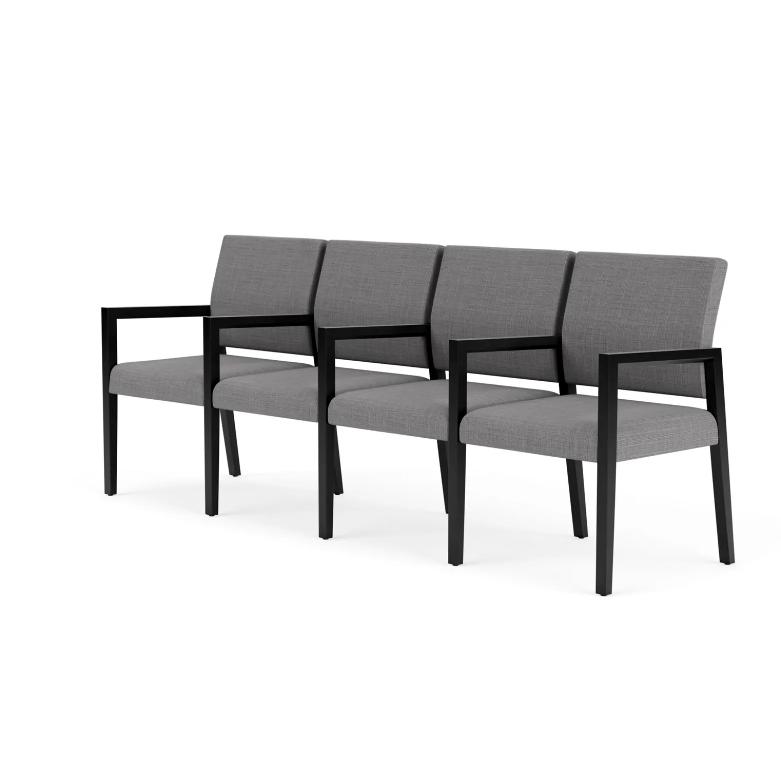 Hampton Four Seat Sofa with Center Arms in Designer Upholstery