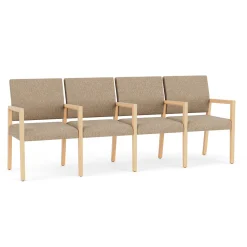 Hampton Four Seat Sofa with Center Arms in Standard Upholstery
