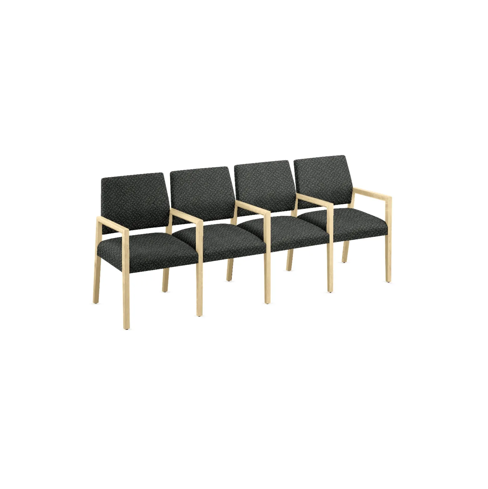 Hampton Four Seat Sofa with Center Arms in Standard Upholstery