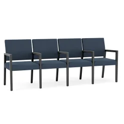 Hampton Four Seat Sofa with Center Arms in Standard Upholstery