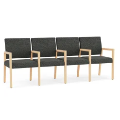 Hampton Four Seat Sofa with Center Arms in Standard Upholstery