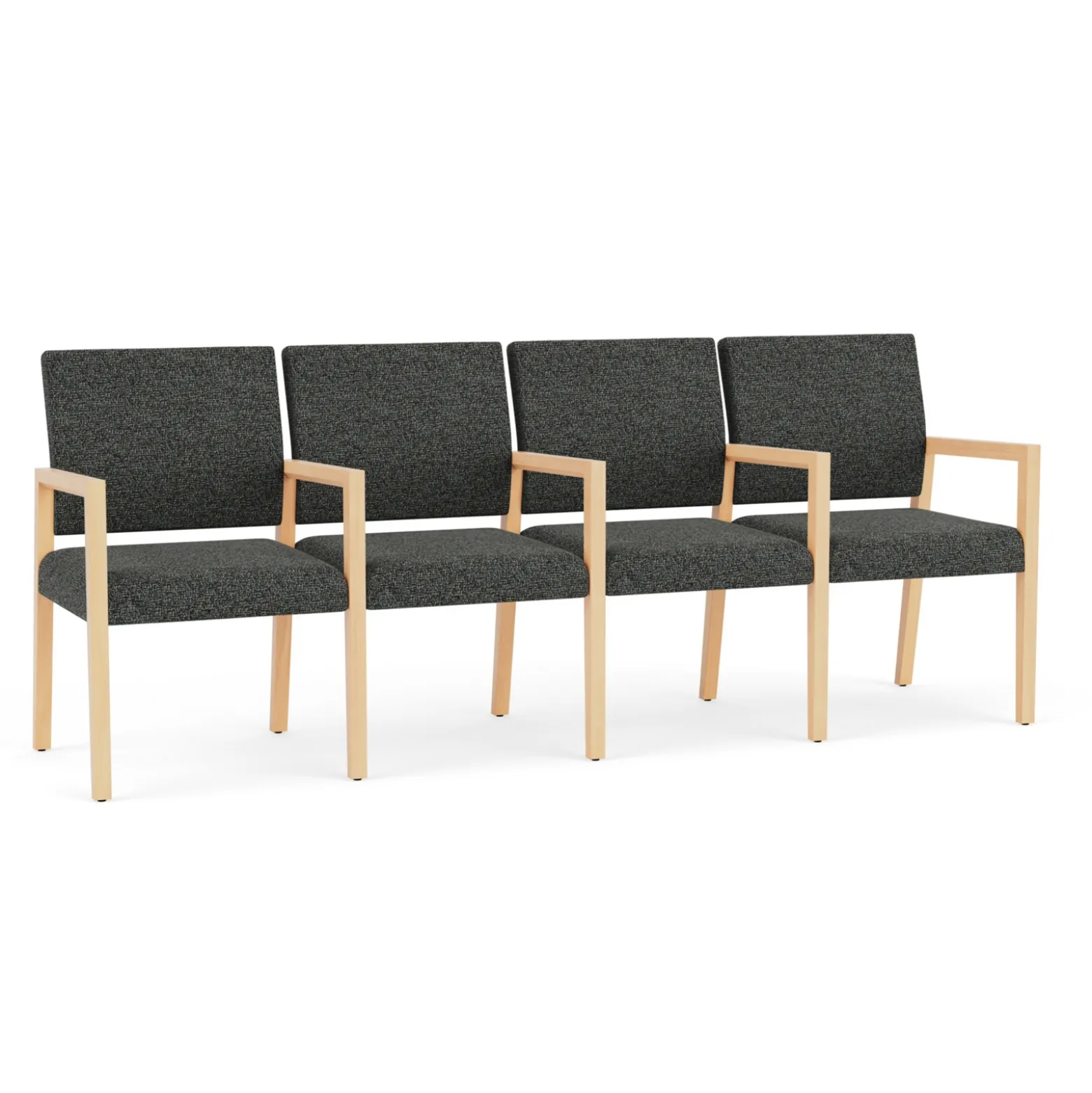 Hampton Four Seat Sofa with Center Arms in Standard Upholstery