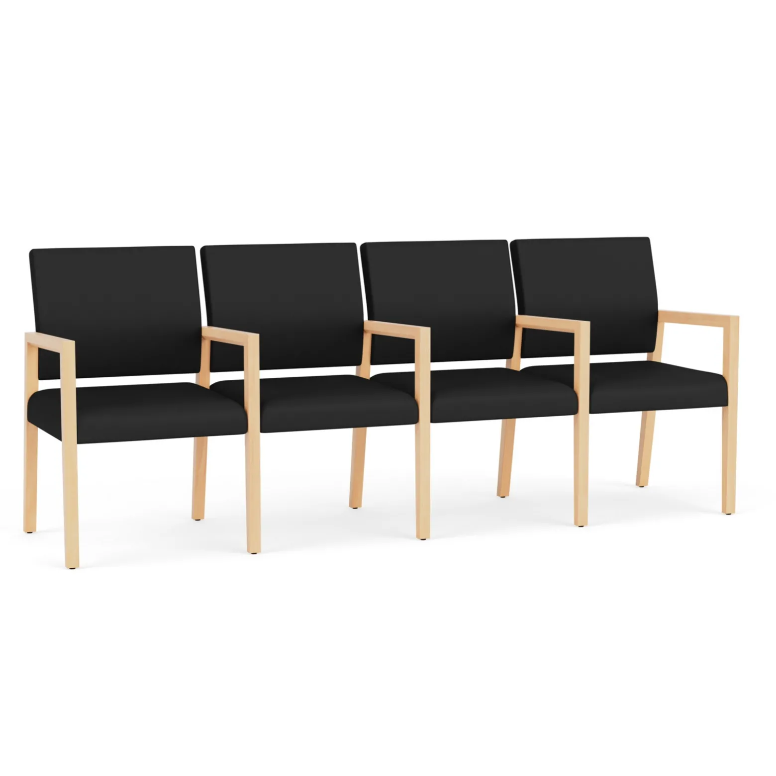 Hampton Four Seat Sofa with Center Arms in Standard Upholstery