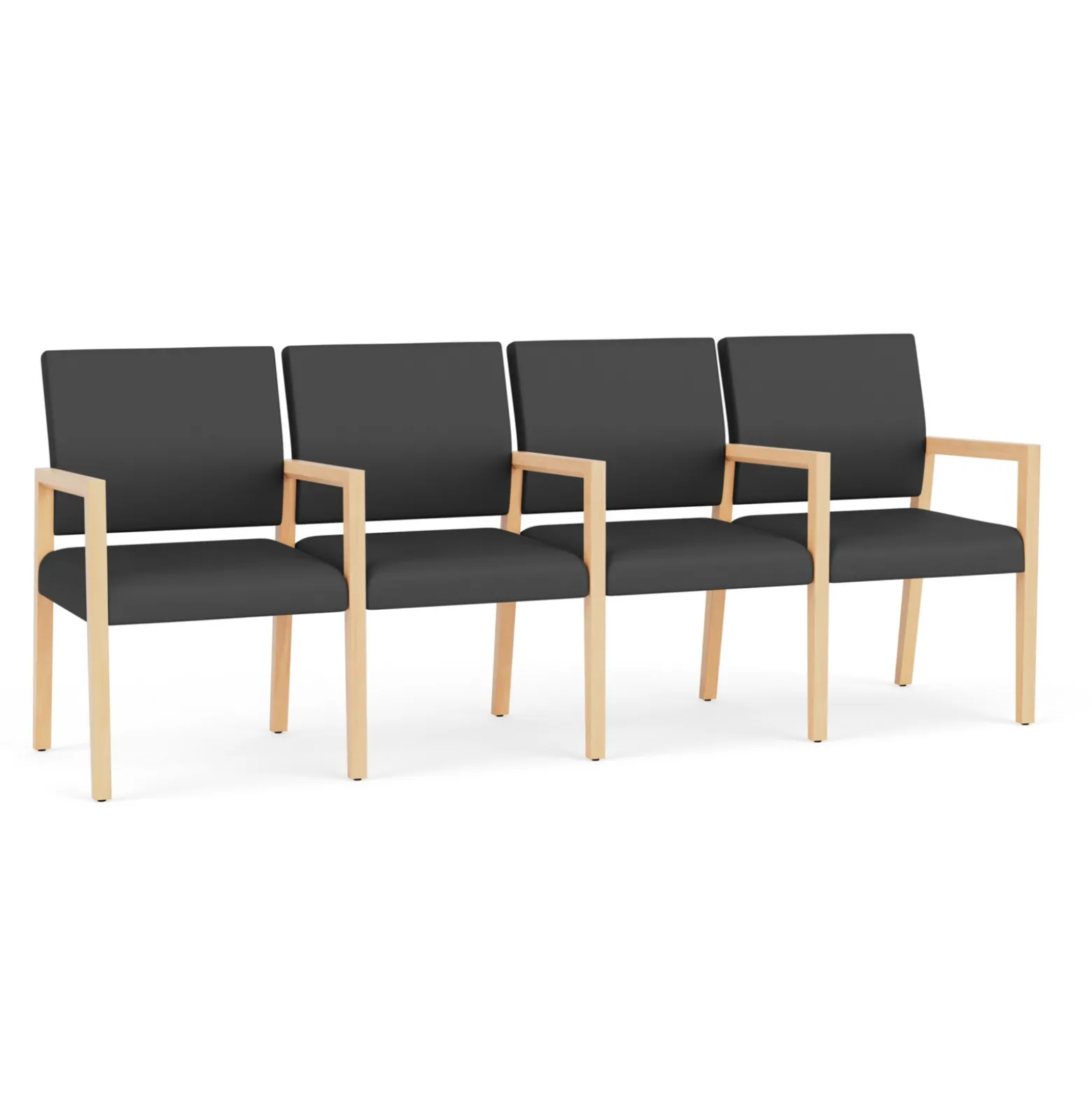 Hampton Four Seat Sofa with Center Arms in Standard Upholstery