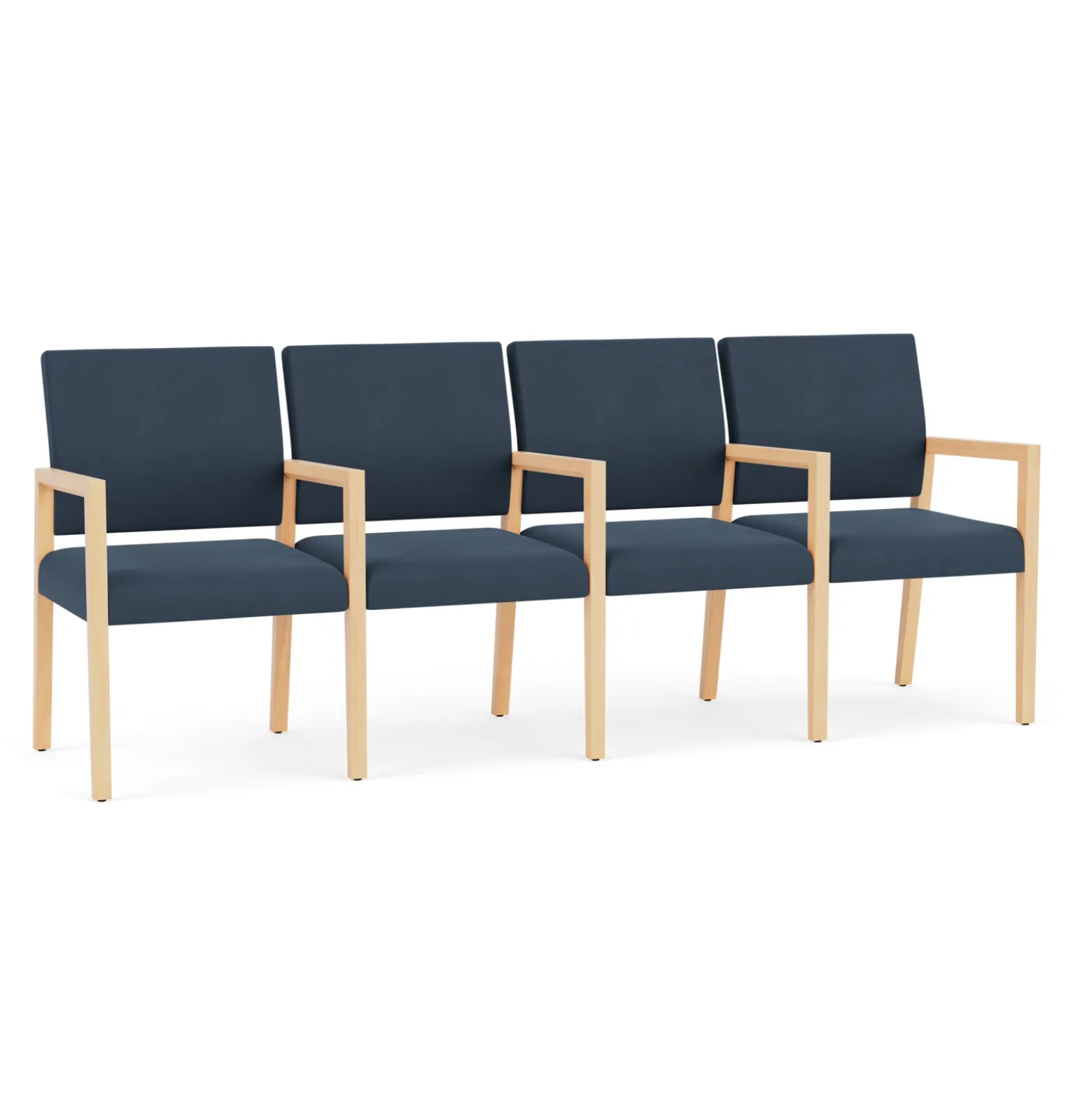 Hampton Four Seat Sofa with Center Arms in Standard Upholstery