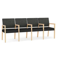 Hampton Four Seat Sofa with Center Arms in Standard Upholstery