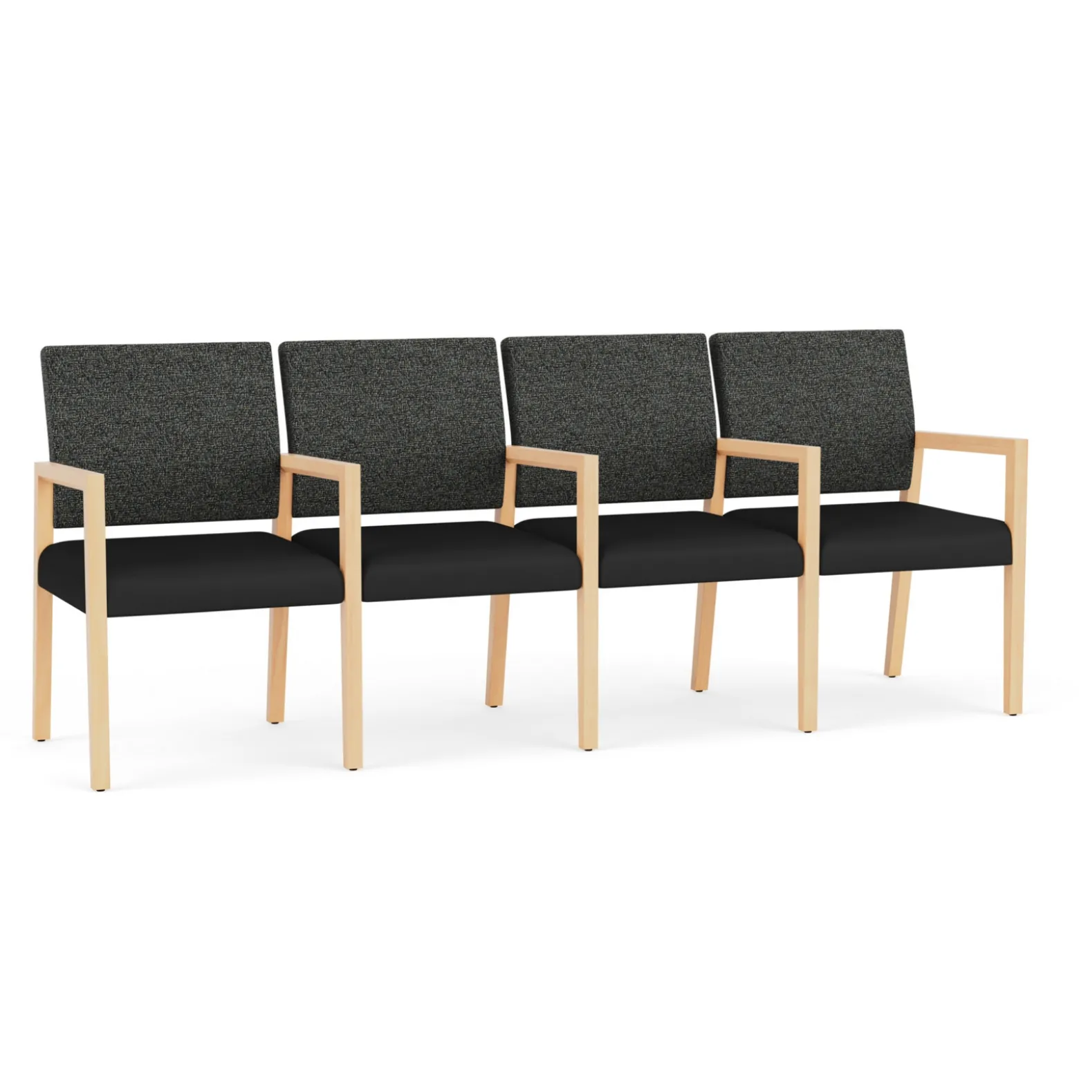 Hampton Four Seat Sofa with Center Arms in Standard Upholstery