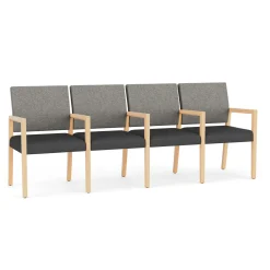 Hampton Four Seat Sofa with Center Arms in Standard Upholstery